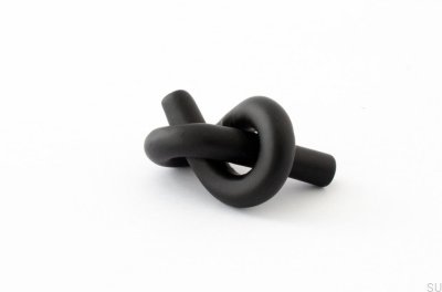 Puxador para móveis de metal Knot 35, lacado preto