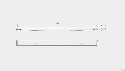 Grelha para dreno linear HighLine Custom 900 Floor Steel