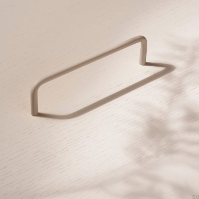 Puxador para móveis oblongo rosca 128 metal Greige