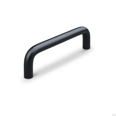 Puxador para móveis oblongo Barga 96, metal, preto fosco