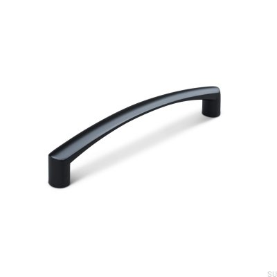 Puxador de móvel oblongo Celano 128, Preto Mate Metal