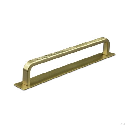 Puxador longitudinal para móvel com arruela Gardone 160 Brushed Gold