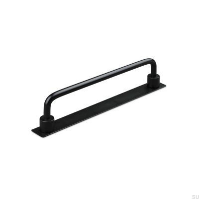 Puxador para móveis oblongo Limone 160, metal, preto fosco