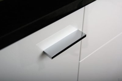 Clean Cut 64 Alça para móveis em aço polido prateado