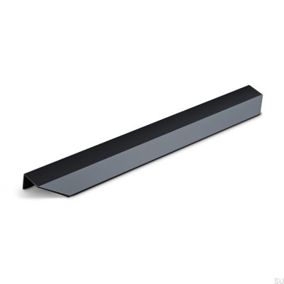 Puxador para móveis Modena 300 edge, metal, preto fosco