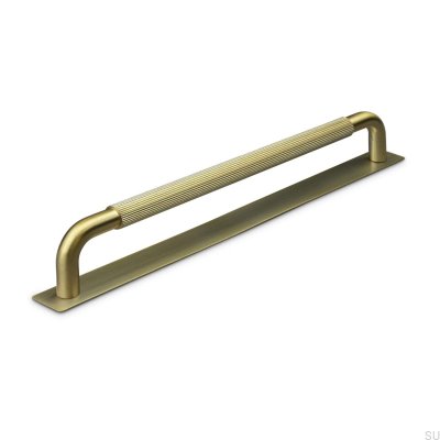 Puxador de móvel oblongo Perugia Stripe 224 ouro escovado