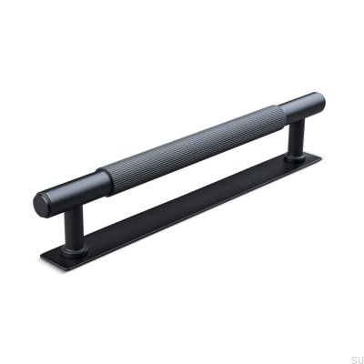 Puxador para móveis Salo Stripe 160 oblongo, metal, preto fosco