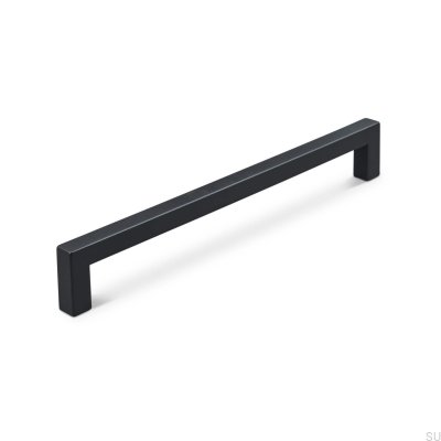 Puxador para móveis oblongo Tripoli 192, metal, preto fosco