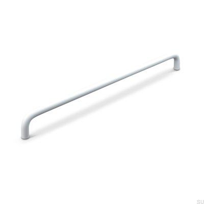 Puxador para móveis oblongo Barga 320, metal, branco mate