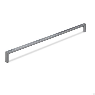 Puxador de móvel oblongo Calabro 320 Brushed Silver