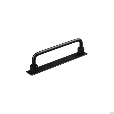 Puxador para móveis oblongo Limone 128, metal, preto fosco