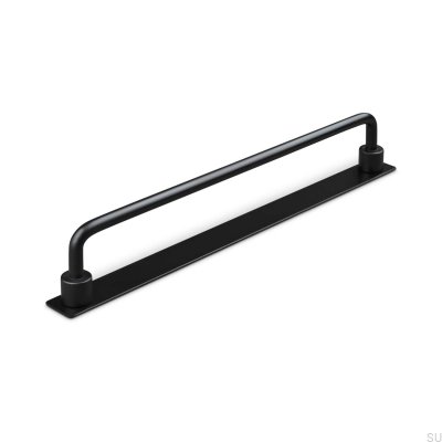 Puxador para móveis oblongo Limone 224, metal, preto fosco