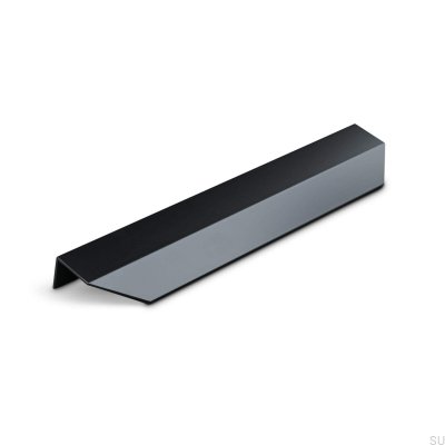 Puxador para móveis Modena 200 edge, metal, preto fosco