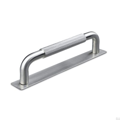 Puxador de móvel oblongo Perugia 128 Brushed Silver