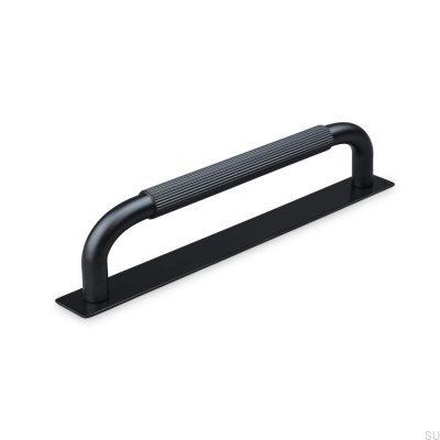 Puxador para móveis Perugia Stripe 160 oblongo, metal, preto fosco