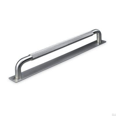 Puxador de móvel oblongo Perugia 224 Brushed Silver