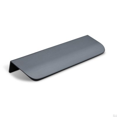 Puxador para móveis de borda Poppi 136, metal, preto fosco