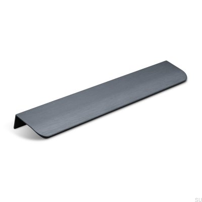 Puxador para móveis de borda Poppi 232, metal, preto fosco