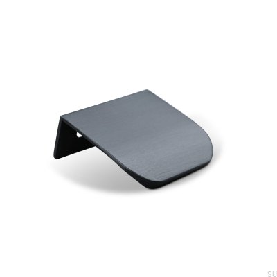 Puxador para móveis Poppi 40 edge, metal, preto fosco