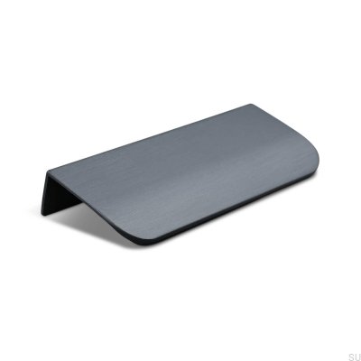 Puxador para móveis de borda Poppi 96, metal preto fosco