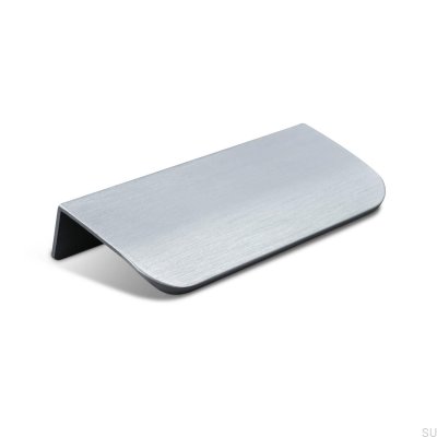 Puxador para móveis Poppi 96 edge, prata escovada