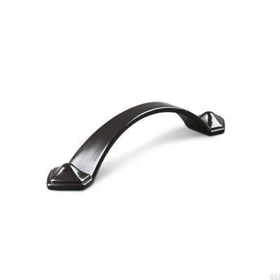Puxador para móveis oblongo Saint Tropez 96, metal preto fosco