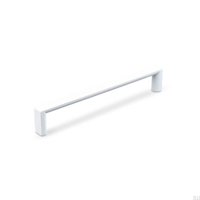 Puxador de móvel oblongo Sala 160, Metal, Branco Mate