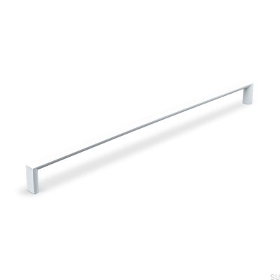 Puxador de móvel oblongo Sala 320, Metal, Branco Mate