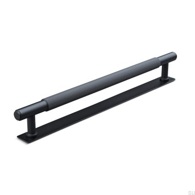 Puxador para móveis Salo Stripe 224 oblongo, metal, preto fosco