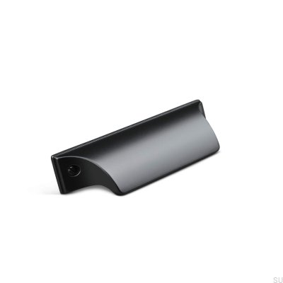 Puxador para móveis Trani 64 shell, metal, preto fosco