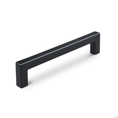 Puxador para móveis oblongo Tripoli 128, metal, preto fosco