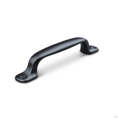Puxador para móvel Vallo 96 oblongo, metal, preto fosco
