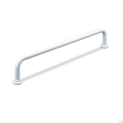 Puxador para móvel Venosa 192 oblongo, metal, branco mate