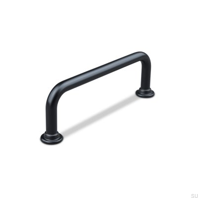 Puxador para móvel Venosa 96 oblongo, metal, preto mate
