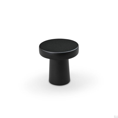 Botão para móveis de metal Garda 25, preto fosco