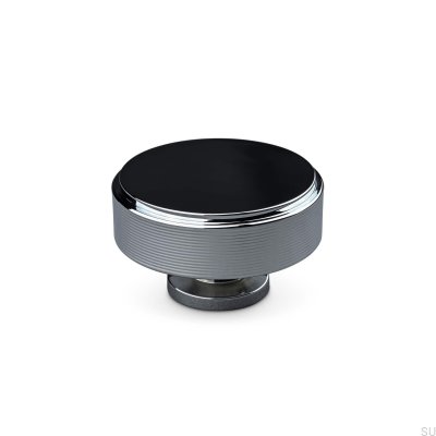 Botão para móveis Lonato Stripe 50, cromo polido