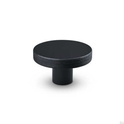 Botão para móveis Monza Stripe 42, metal, preto fosco