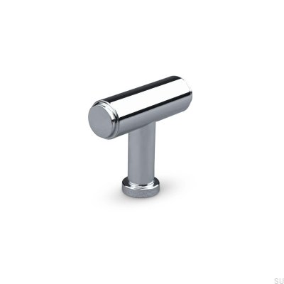 Puxador de metal para móveis T-Bar Salo cromado polido