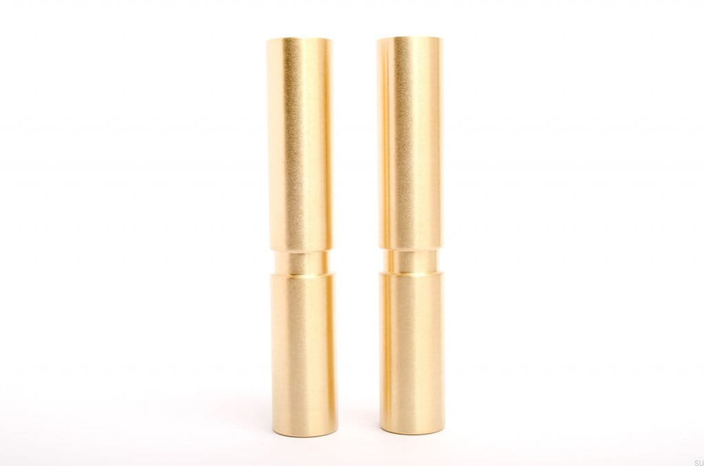 Cylinder 170 noga do mebli mosiądz szczotkowany