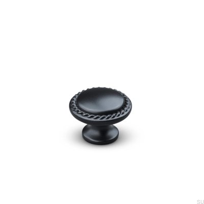 Puxador para móveis de metal Sora 30, preto fosco