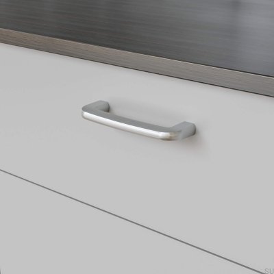 Puxador de móvel oblongo Visby 128 Brushed Silver