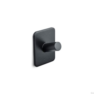 Cabide de parede Nantes 38-1, metal, preto fosco