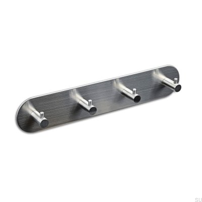 Cabide de parede Tours 260-4 em prata escovada