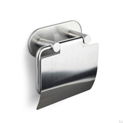 Suporte para rolo de papel higiênico escovado prata Tours