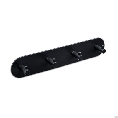 Cabide de parede Tours 260-4, metal, preto fosco