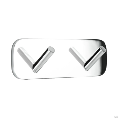 Suporte de parede sólido 2 cromo polido