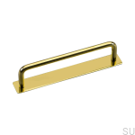 Zdjęcie przedstawia uchwyt meblowy podłużny z podstawą z serii  Royal Deluxe od Beslag Design