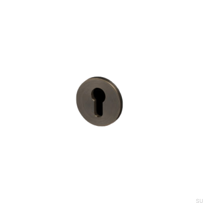 Placa cilíndrica Euro 35mm em latão bronze queimado, padrão britânico