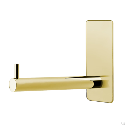 Suporte para papel higiênico base 200, ouro polido