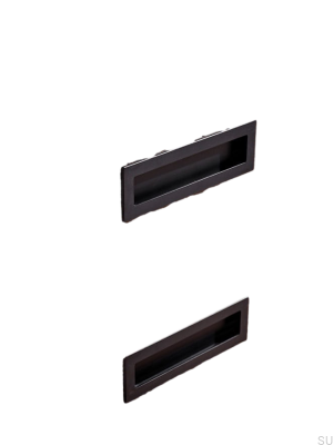 Inn 160 Puxador para Móveis Embutido Metal Preto Fosco
